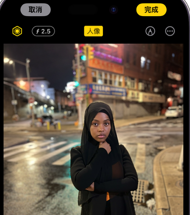 龙潭苹果15服务店分享如何在iPhone15系列机型拍摄照片中添加人像效果 